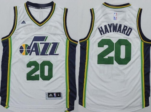 Utah Jazz #20 Gordon Hayward Revolution 30 Swingman 2014 New White Swingman Jersey - Zenithce