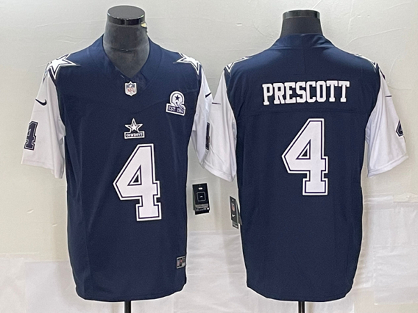 Dallas Cowboys #4 Dak Prescott Navy 2023 F.U.S.E. With 1960 Patch Vapor Limited Stitched Jersey - Zenithce