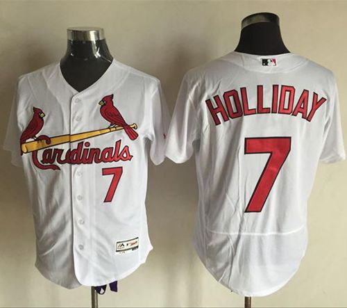 Cardinals #7 Matt Holliday White Flexbase Authentic Collection Stitched Jersey - Zenithce