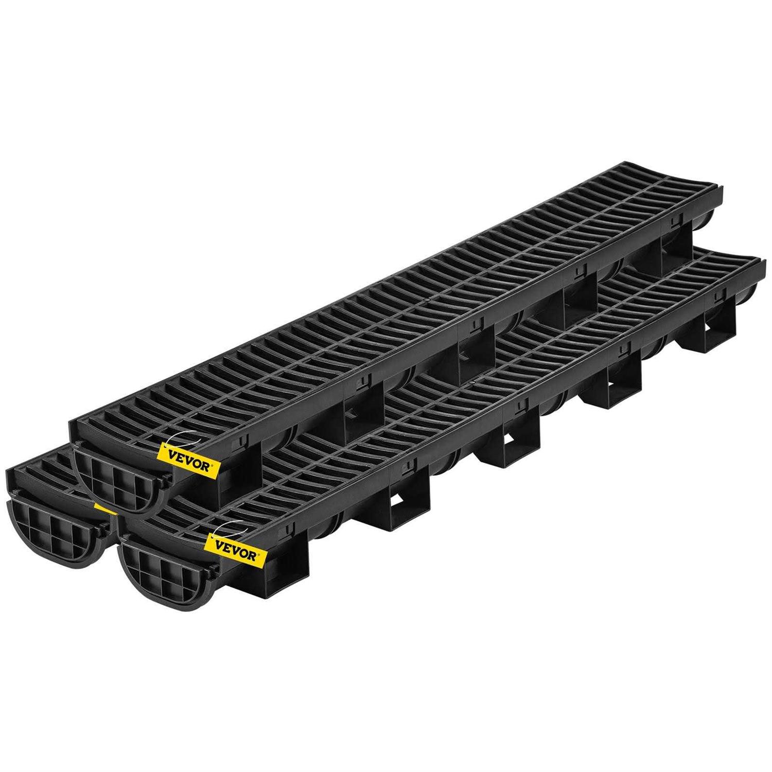 VEVOR Trench Drain System 3.1 Channel Drain Drainage Trench PSLGM100456SVQGGJV0 - Zenithce