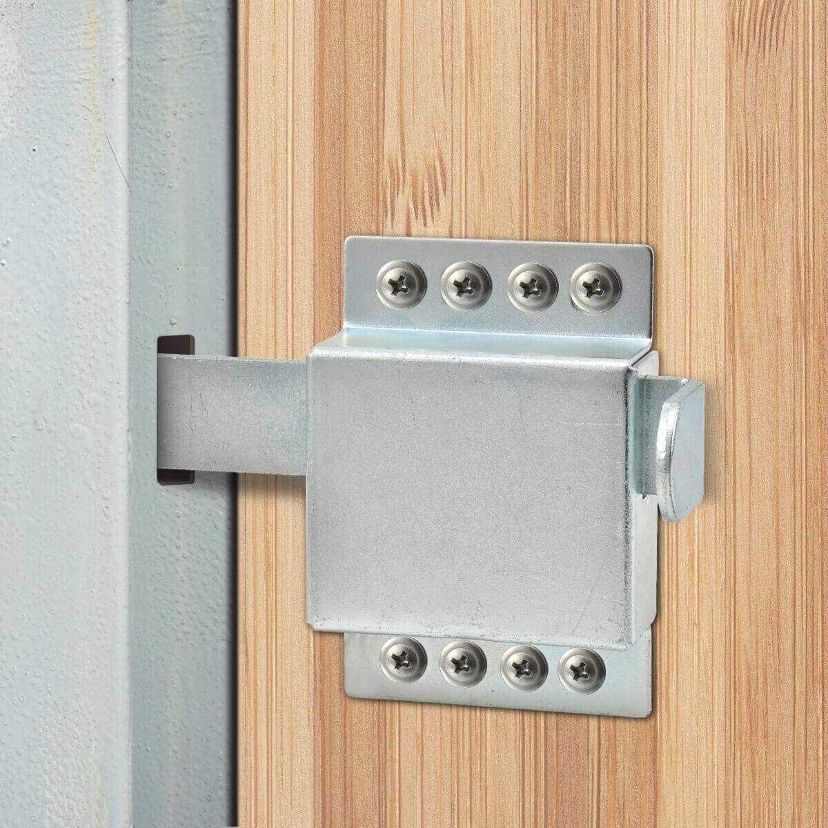 NIDAYE Heavy Duty Inside Deadlock Galvanized Steel Garage Door Side Lock/Housing Extra Security Lock for Most Garage Door - Zenithce