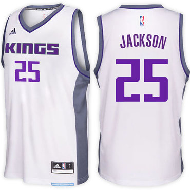 Sacramento Kings #25 Justin Jackson Home White New Swingman Jersey - Zenithce