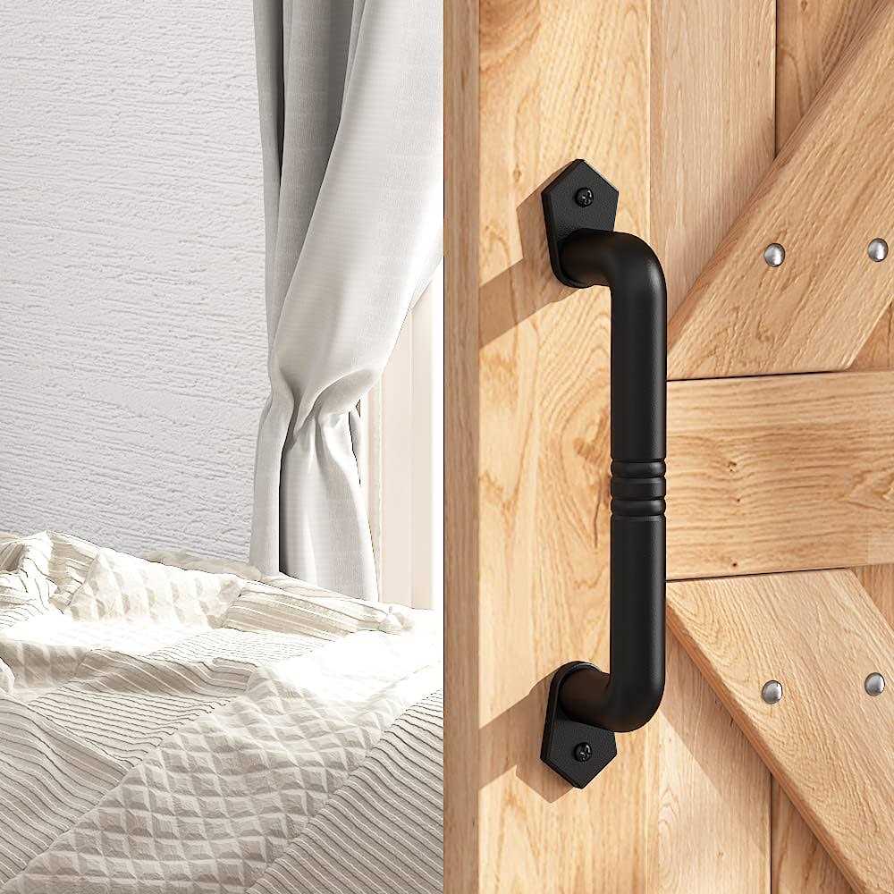 SKYSEN Single Sliding Barn Door Hardware kit, Barn Door Track, 1/4” Thick Material - Zenithce
