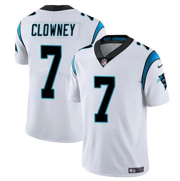Carolina Panthers #7 Jadeveon Clowney White Vapor Limited Stitched Jersey - Zenithce