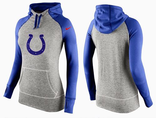 Women's Nike Indianapolis Colts Performance Hoodie Grey   Blue_2 - Zenithce