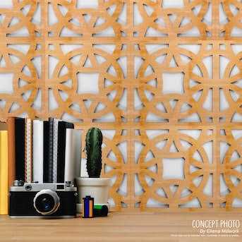 Ekena Millwork WALW08X08X0375ALLRO 7 3/8W x 7 3/8H x 3/8T Extra Small Allen Decorative Fretwork Wood Wall Panels - Zenithce