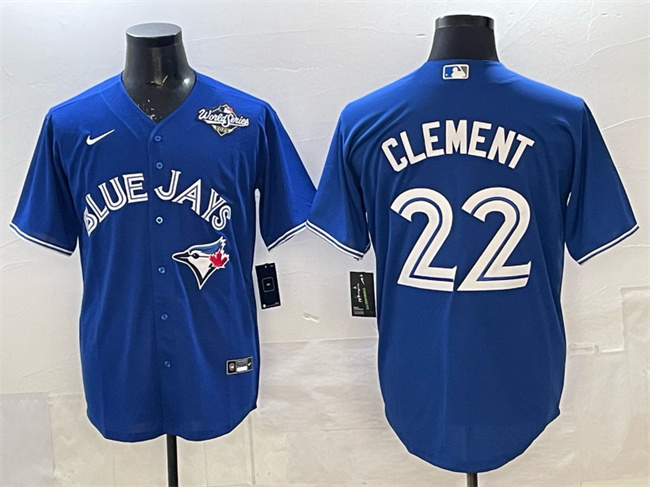 Toronto Blue Jays #22 Ernie Clement Blue 2025 World Series Cool Base Stitched Jersey - Zenithce