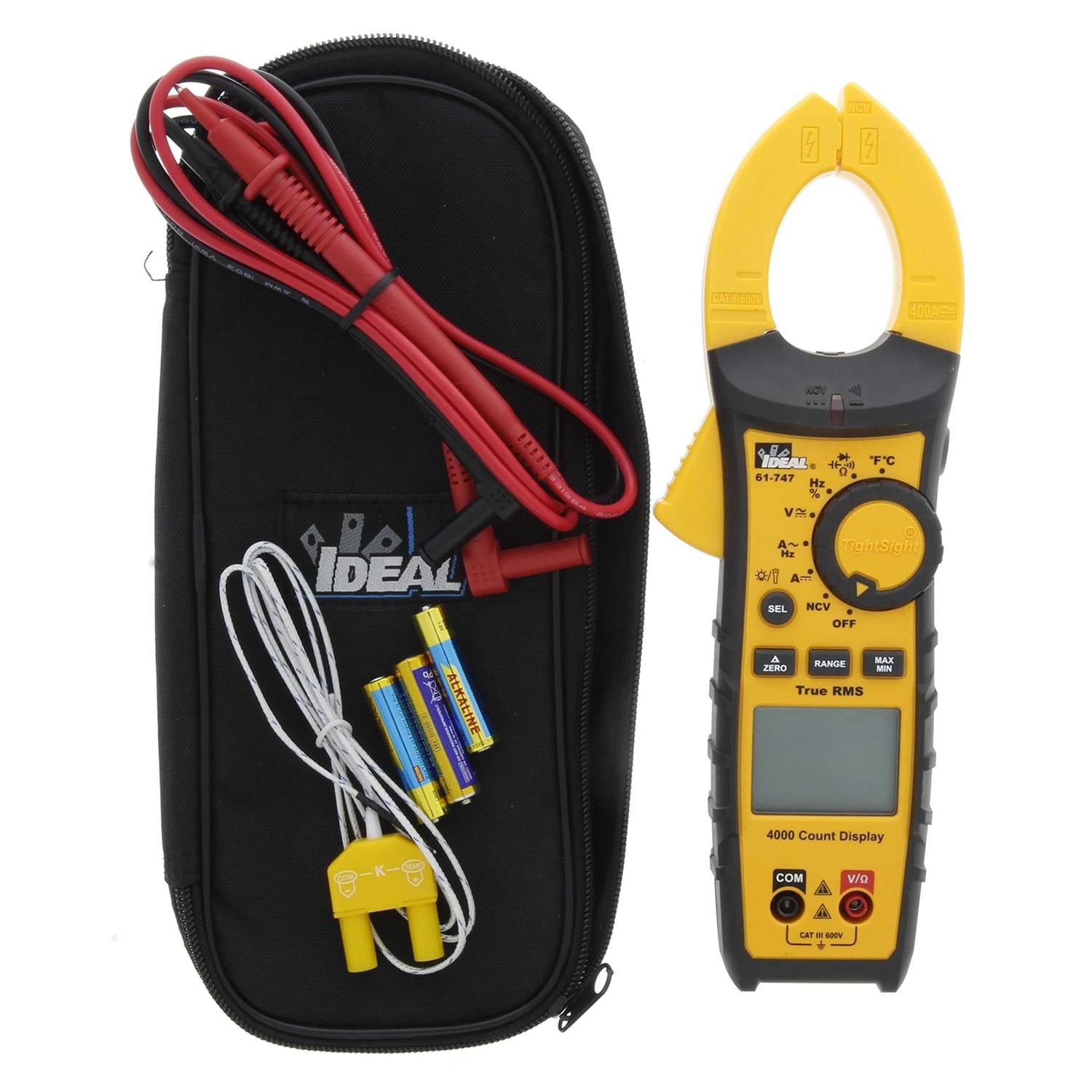 Ideal 61-744 600-Amp Clamp-Pro Clamp Meter - Zenithce