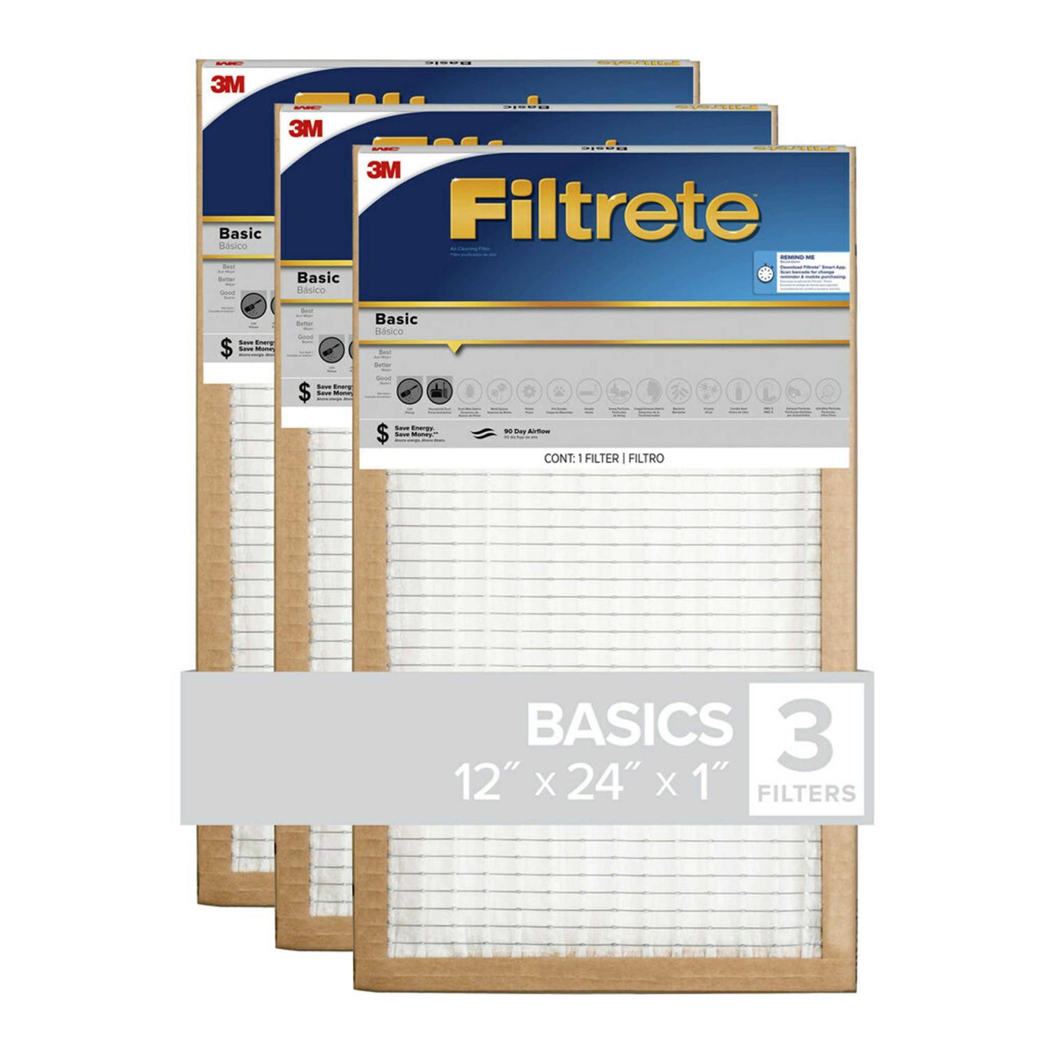 Filtrete 1-in 5 MERV Basic Pleated Air Filter FBL - Zenithce