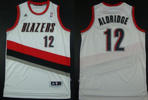 Portland Trail Blazers #12 LaMarcus Aldridge Revolution 30 Swingman White Jersey - Zenithce