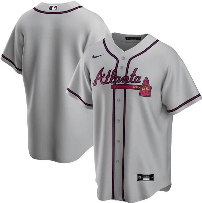 Atlanta Braves Grey Cool Base Stitched Jersey - Zenithce