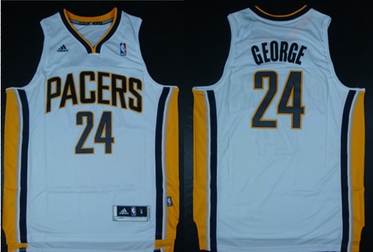 Indiana Pacers #24 Paul George Revolution 30 Swingman White Jersey - Zenithce