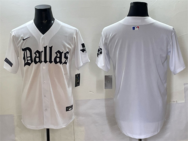 Dallas Cowboys Blank White 'Gothic Lone Star Edition' Limited Stitched Jersey - Zenithce