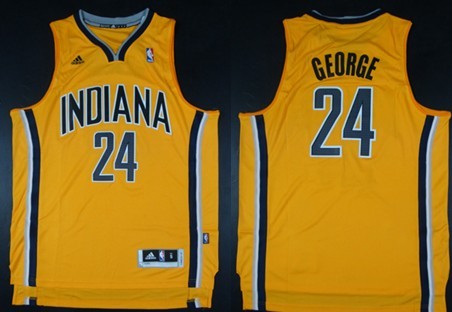 Indiana Pacers #24 Paul George Revolution 30 Swingman Yellow Jersey - Zenithce