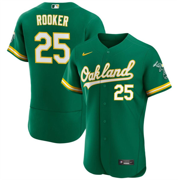 Oakland Athletics #25 Brent Rooker Green Flex Base Stitched Jersey - Zenithce
