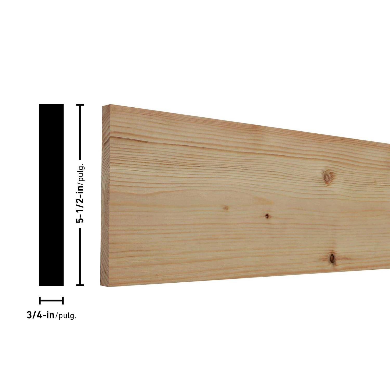 Unbranded 1-in x Unfinished #2 Pine Board - Zenithce