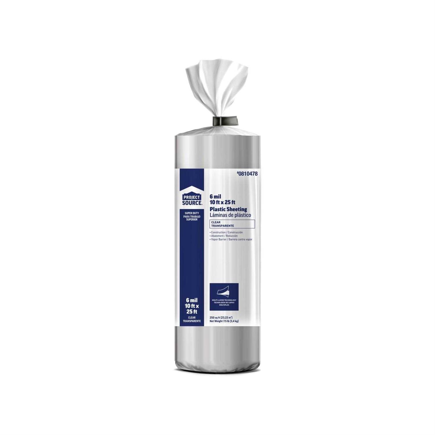 Project Source 10-ft x 25-ft Clear Plastic Sheeting 110CT - Zenithce
