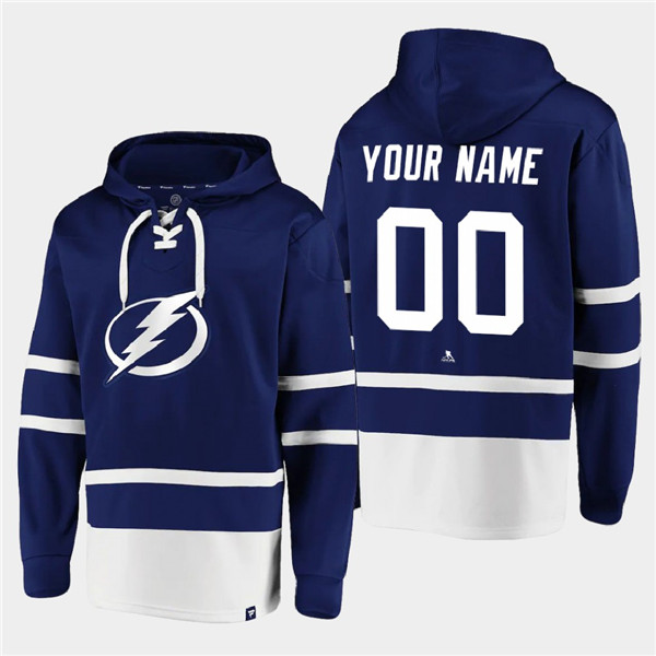Tampa Bay Lightning Custom Blue All Stitched Sweatshirt Hoodie - Zenithce