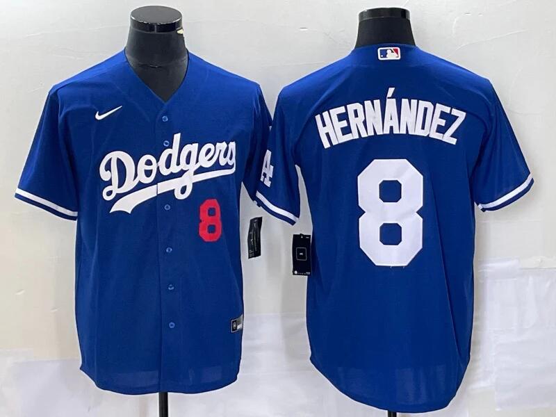 Los Angeles Dodgers #8 Enrique Hernández Blue Flex Base Stitched Jersey - Zenithce