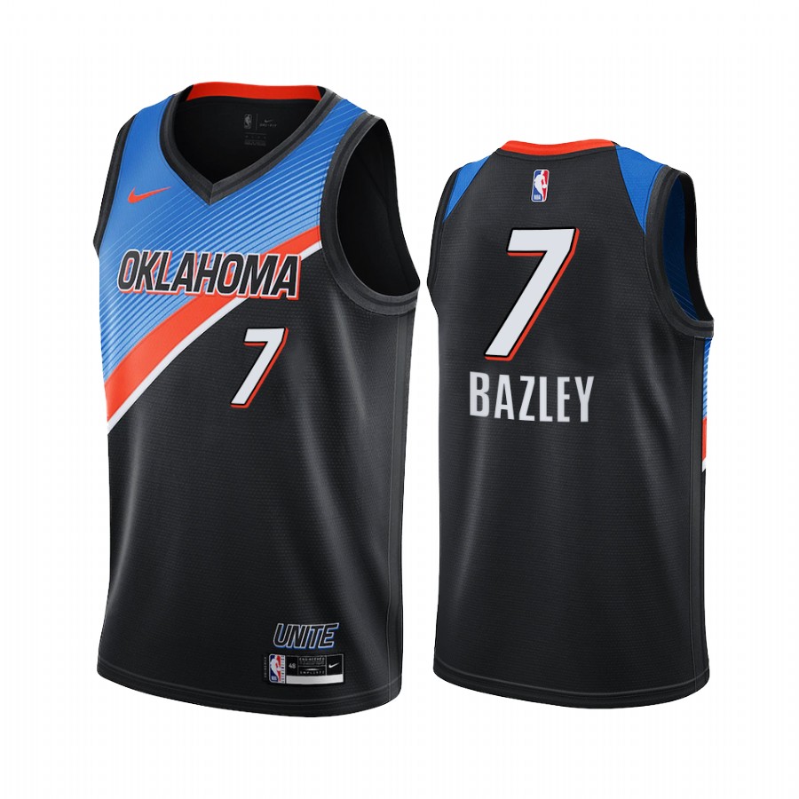 Thunder #7 Darius Bazley Black Swingman 2020-21 City Edition Jersey - Zenithce