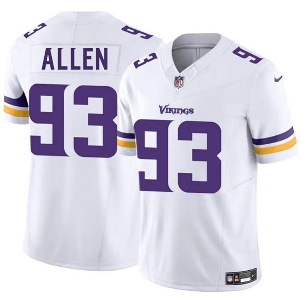 Minnesota Vikings #93 Jonathan Allen White 2025 F.U.S.E. Vapor Limited Stitched Jersey - Zenithce