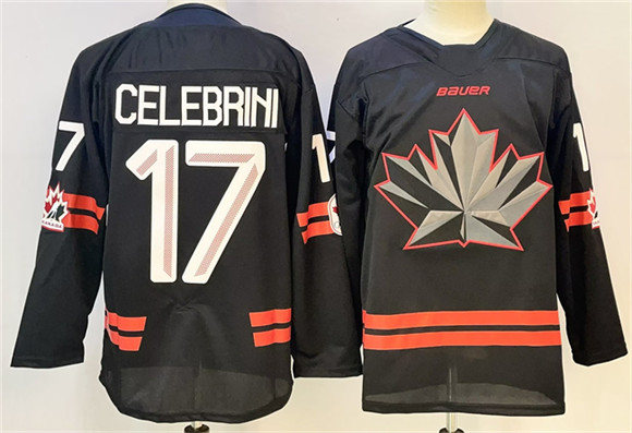 Canada #17 Macklin Celebrini Black Stitched Jersey - Zenithce