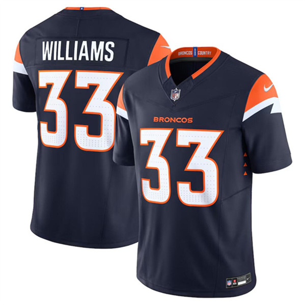 Denver Broncos #33 Javonte Williams Navy 2024 F.U.S.E. Alternate Vapor Limited Stitched Jersey - Zenithce