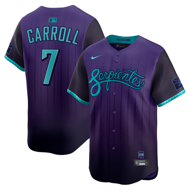 Arizona Diamondbacks #7 Corbin Carroll Purple 2025 City Connect Limited Stitched Jersey - Zenithce
