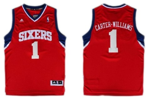 Philadelphia 76ers #1 Michael Carter -Williams Revolution 30 Swingman Red Jersey - Zenithce