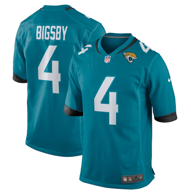 Jacksonville Jaguars #4 Tank Bigsby Teal Stitched Jersey - Zenithce