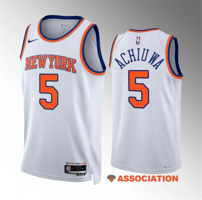 New York Knicks #5 Precious Achiuwa White Association Edition Stitched Jersey - Zenithce