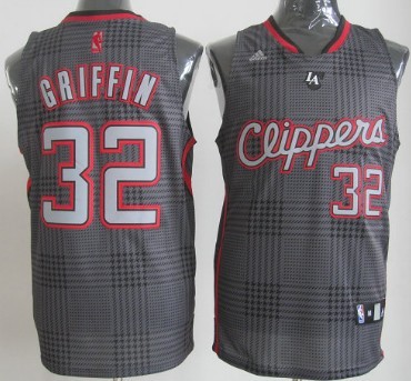 Los Angeles Clippers #32 Blake Griffin Black Rhythm Fashion Jersey - Zenithce