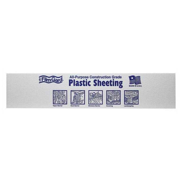 Film-Gard 10 ft. x 100 ft. Clear 4 mil. Polyethylene Sheeting - Zenithce