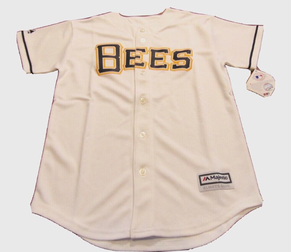 Salt Lake Bees Blank Cream Stitched Jersey - Zenithce