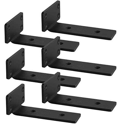 Starunder 6 Pack Floating Shelf Brackets Heavy Duty Industrial Shelf Bracket - Zenithce