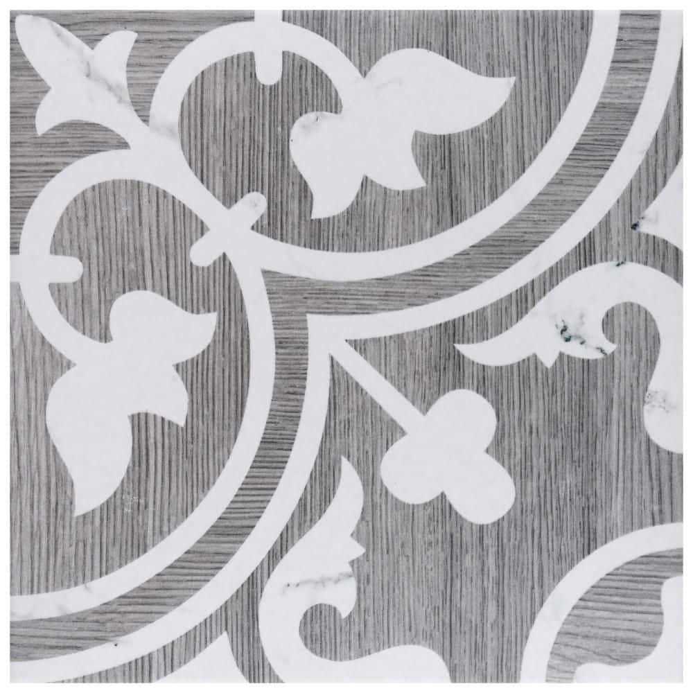 Merola Tile Llama Arte Loire Verso 9-3/4 in. x 9-3/4 in. Porcelain Floor and Wall Tile - Zenithce
