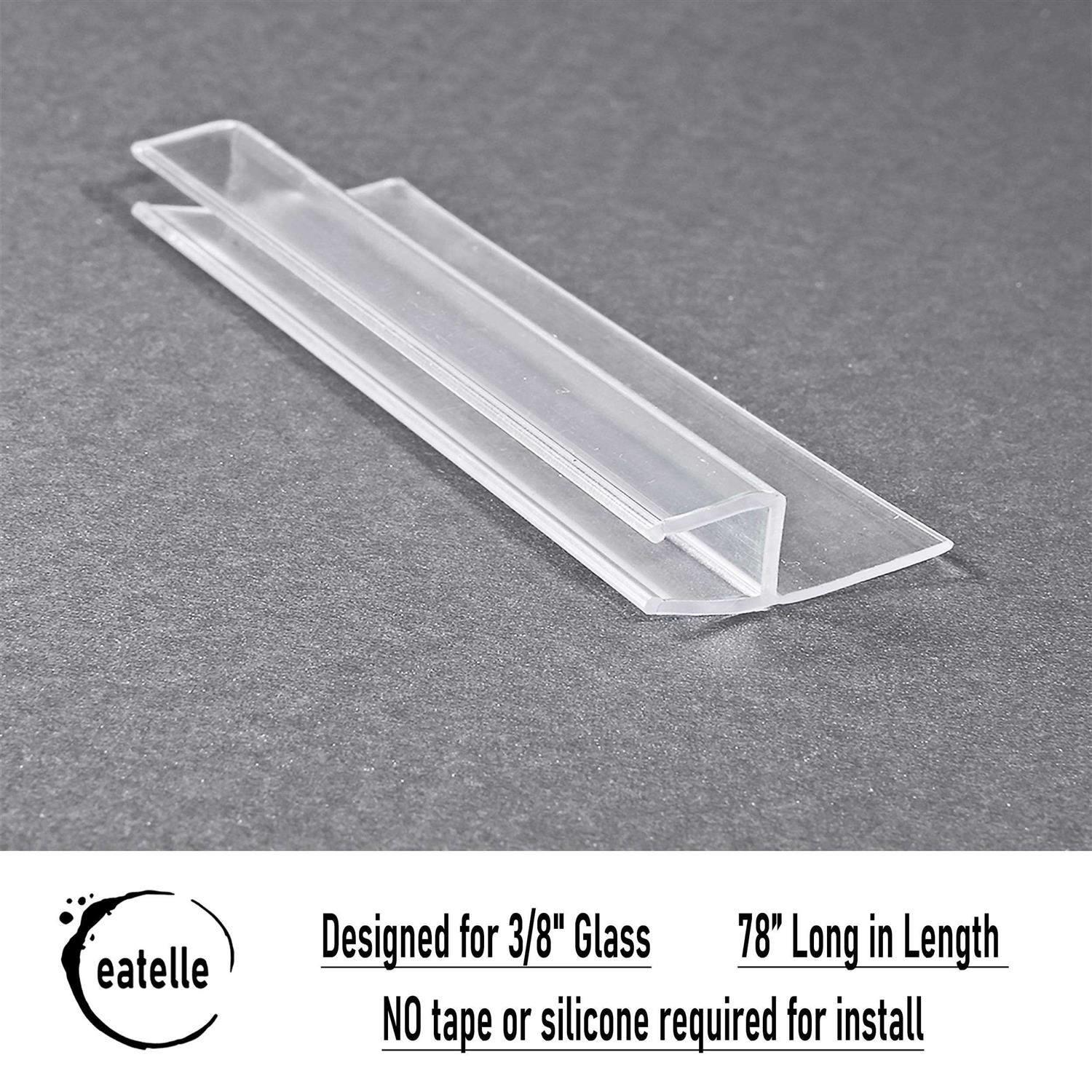 Eatelle Frameless Shower Door Side Seal Strip Glass - Zenithce