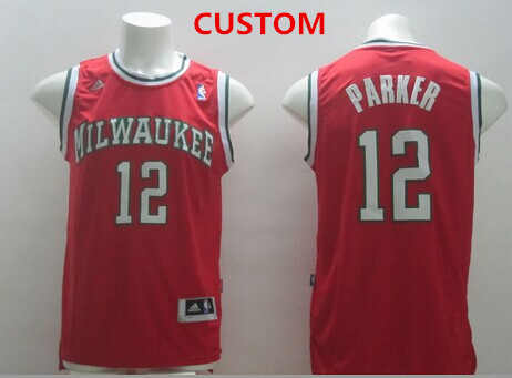 Milwaukee bucks Custom revolution 30 swingman red jersey - Zenithce