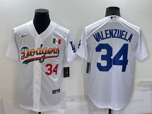 Los Angeles Dodgers #34 Toro Valenzuela White Cool Base Stitched Baseball Jersey - Zenithce