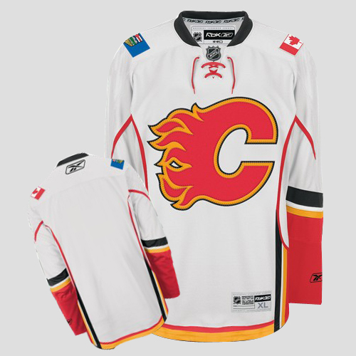 Flames Blank Stitched White Jersey - Zenithce