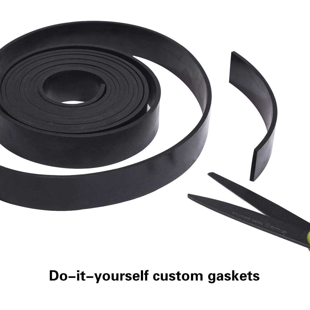TORRAMI Solid Neoprene Rubber Strips Roll 1/8 inch Thick X Wide X 10 Feet - Zenithce