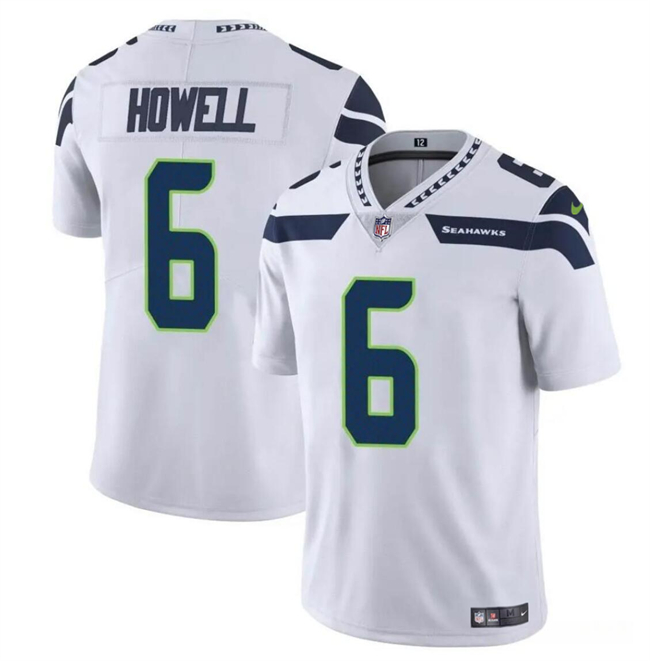 Seattle Seahawks #6 Sam Howell White Vapor Limited Stitched Jersey - Zenithce