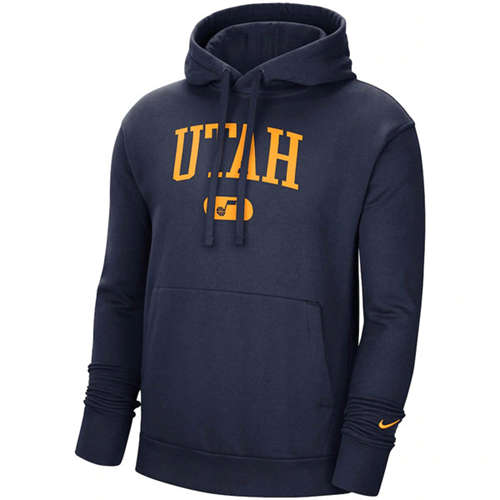 Utah Jazz 2021 Navy Heritage Essential Pullover Hoodie - Zenithce