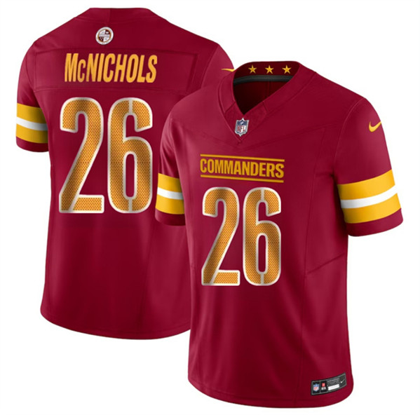 Washington Commanders #26 Jeremy McNichols Burgundy 2024 F.U.S.E. Vapor Limited Stitched Jersey - Zenithce