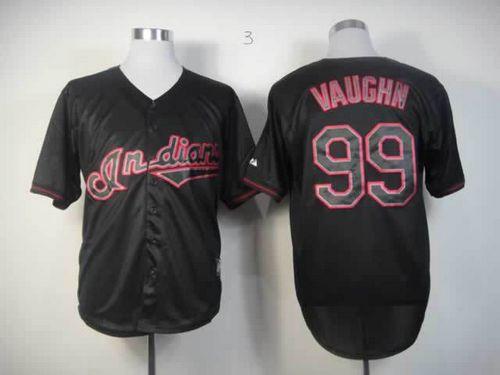 Indians #99 Ricky Vaughn Black Fashion Stitched Jersey - Zenithce