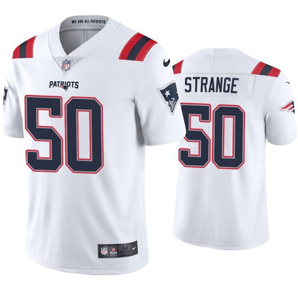 New England Patriots #50 Cole Strange White Vapor Untouchable Limited Stitched Jersey - Zenithce