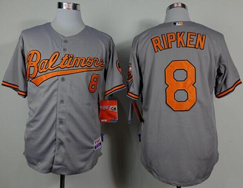 Orioles #8 Cal Ripken Grey Cool Base Stitched Jersey - Zenithce