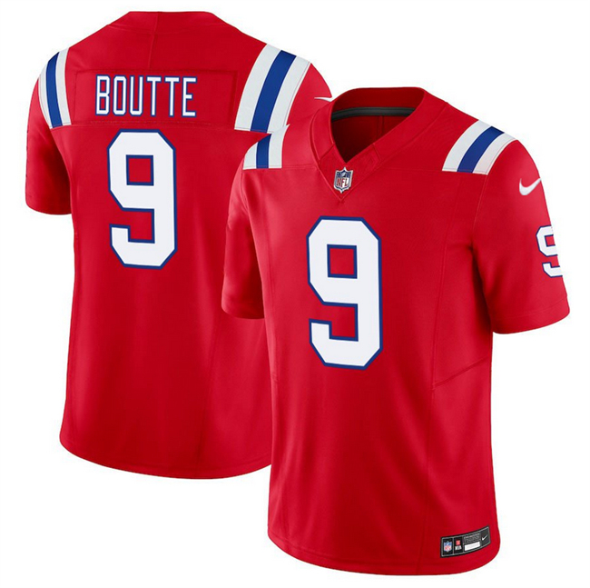 New England Patriots #9 Kayshon Boutte Red 2025 F.U.S.E. Vapor Limited Stitched Jersey - Zenithce