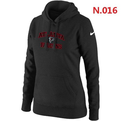Women's Nike Atlanta Falcons Heart   Soul Pullover Hoodie Black - Zenithce