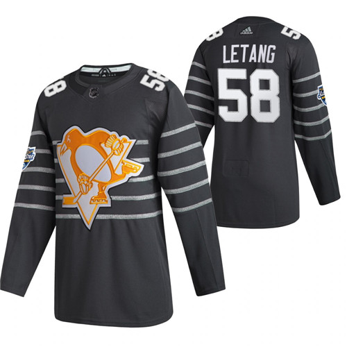 Pittsburgh Penguins #58 Kris Letang Grey All Star Stitched Jersey - Zenithce